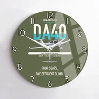 Thumbnail for Diamond DA40 design on green army no frame wall clock