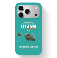 Thumbnail for Airbus Helicopters H145M LUH SOF design on turquoise magsafe iphone case, for iPhone 17 Pro