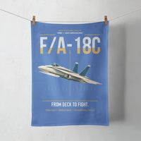 Thumbnail for F-A-18C Hornet design on blue towel