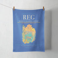 Thumbnail for Reggio Calabria Airport (REG) design on blue towel