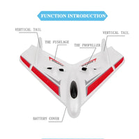 Thumbnail for Delta Wing Design Anti-fall Remote Control Fixed-wing Glider Plane 120M Built-in Propeller EPP Foam Material - view 15