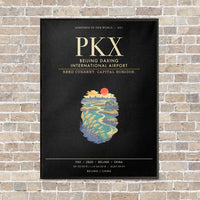 Thumbnail for Beijing Daxing International Airport PKX - Canvas Framed - Black