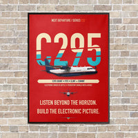 Thumbnail for Airbus C295 SIGINT vertical canvas print - framed - red background