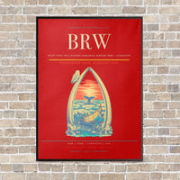 Thumbnail for Wiley Post–Will Rogers Memorial Airport BRW — Utqiagvik vertical canvas print - framed - red background