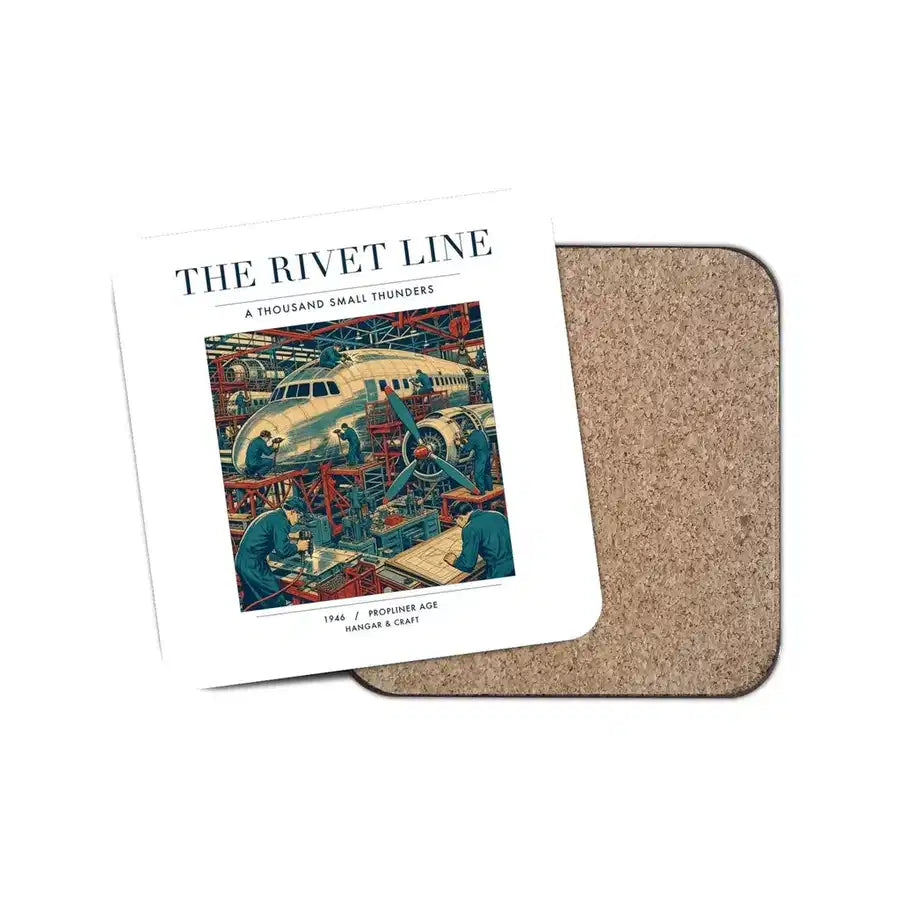 The Rivet Line - Designed Coasters design on white 1-piece