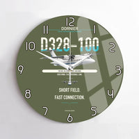 Thumbnail for Dornier D328-100 design on green army no frame wall clock