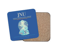 Thumbnail for Juneau International Airport (JNU) design on blue 1 piece coaster
