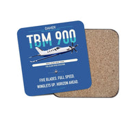Thumbnail for Daher TBM 900 design on blue 1 piece coaster