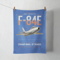 Thumbnail for F-84E Thunderjet design on blue towel