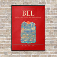 Thumbnail for Belem Val de Cans - Julio Cezar Ribeiro International Airport BEL - Canvas Framed - Red