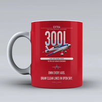 Thumbnail for Extra 300L design on red ceramic mug, double-side print