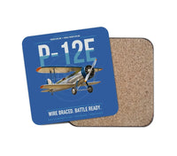 Thumbnail for Boeing P-12E design on blue 1 piece coaster