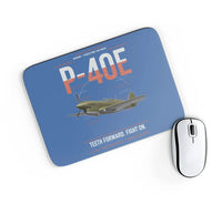 Thumbnail for P-40E Warhawk design on blue rectangle mouse pad
