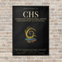 Thumbnail for Charleston International Airport CHS - Canvas Framed - Black