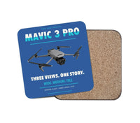 Thumbnail for DJI Mavic 3 Pro design on blue 1 piece coaster