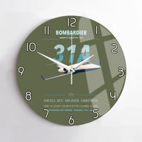 Thumbnail for Bombardier Learjet 31A design on green army no frame wall clock