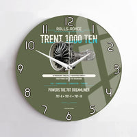 Thumbnail for TRENT 1000 TEN design on green army no frame wall clock