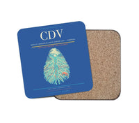 Thumbnail for Merle K. (Mudhole) Smith Airport (CDV) design on blue 1 piece coaster
