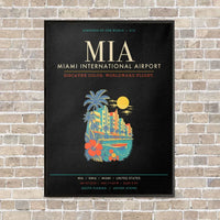 Thumbnail for Miami International Airport MIA - Canvas Framed - Black