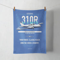 Thumbnail for Cessna 310R design on blue towel