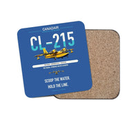 Thumbnail for Canadair CL-215 design on blue 1 piece coaster
