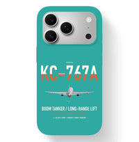 Thumbnail for Boeing KC-767A design on turquoise magsafe iphone case, for iPhone 17 Pro