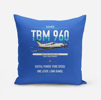 Thumbnail for Daher TBM 960 design on blue pillow