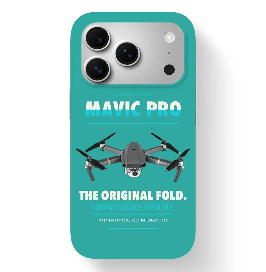 DJI Mavic Pro Case design on turquoise iphone case