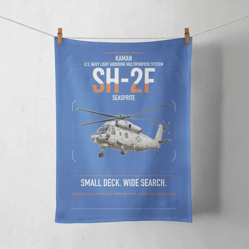 Kaman SH-2F Seasprite design on blue towel