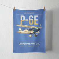 Thumbnail for Curtiss P-6E Hawk design on blue towel