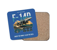 Thumbnail for F-14D Tomcat design on blue 1 piece coaster