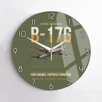 Thumbnail for B-17G Flying Fortress design on green army no frame wall clock