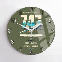 Thumbnail for Boeing 747-400 design on green army no frame wall clock