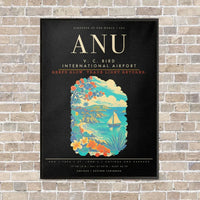 Thumbnail for V. C. Bird International Airport ANU - Canvas Framed - Black