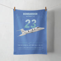 Thumbnail for Bombardier Learjet 23 design on blue towel