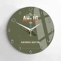 Thumbnail for Bell AH-1G Cobra design on green army no frame wall clock