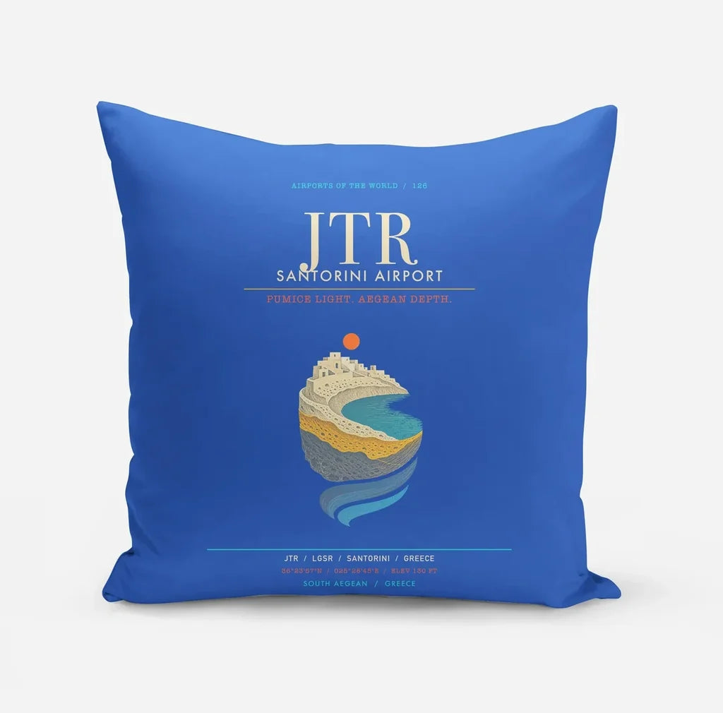 Santorini Airport JTR - Caldera Pumice Glow - Blue