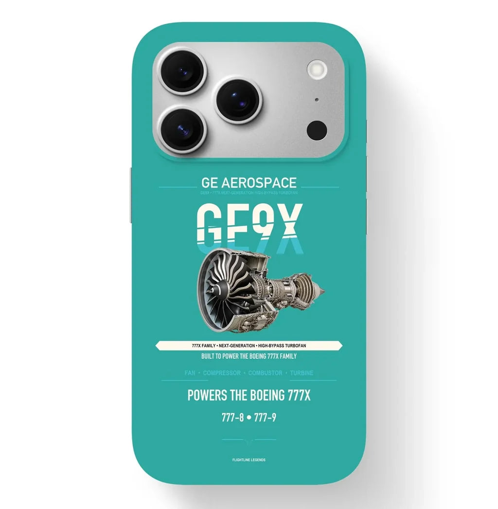 GE9X Case design on turquoise iphone case