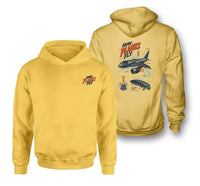 Thumbnail for SIGNAL 616 - How Planes Fly V2 - Double-Side Hoodie design on yellow double side hoodie