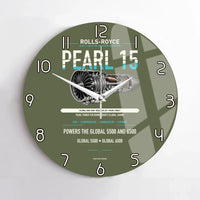 Thumbnail for PEARL 15 design on green army no frame wall clock