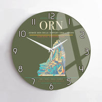 Thumbnail for Ahmed Ben Bella Airport (ORN) design on green army no frame wall clock
