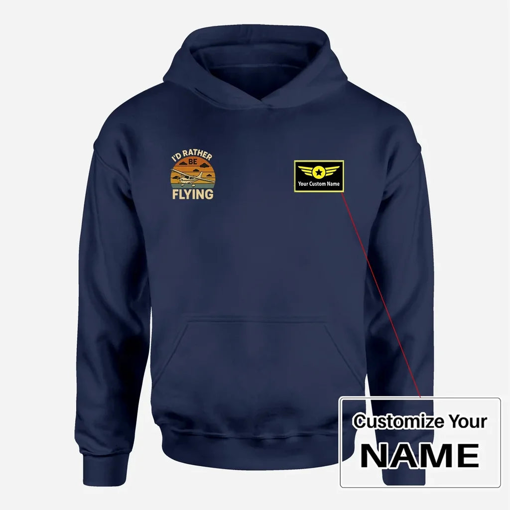 Customisable I'd Rather Be Flying Hoodie - view 15