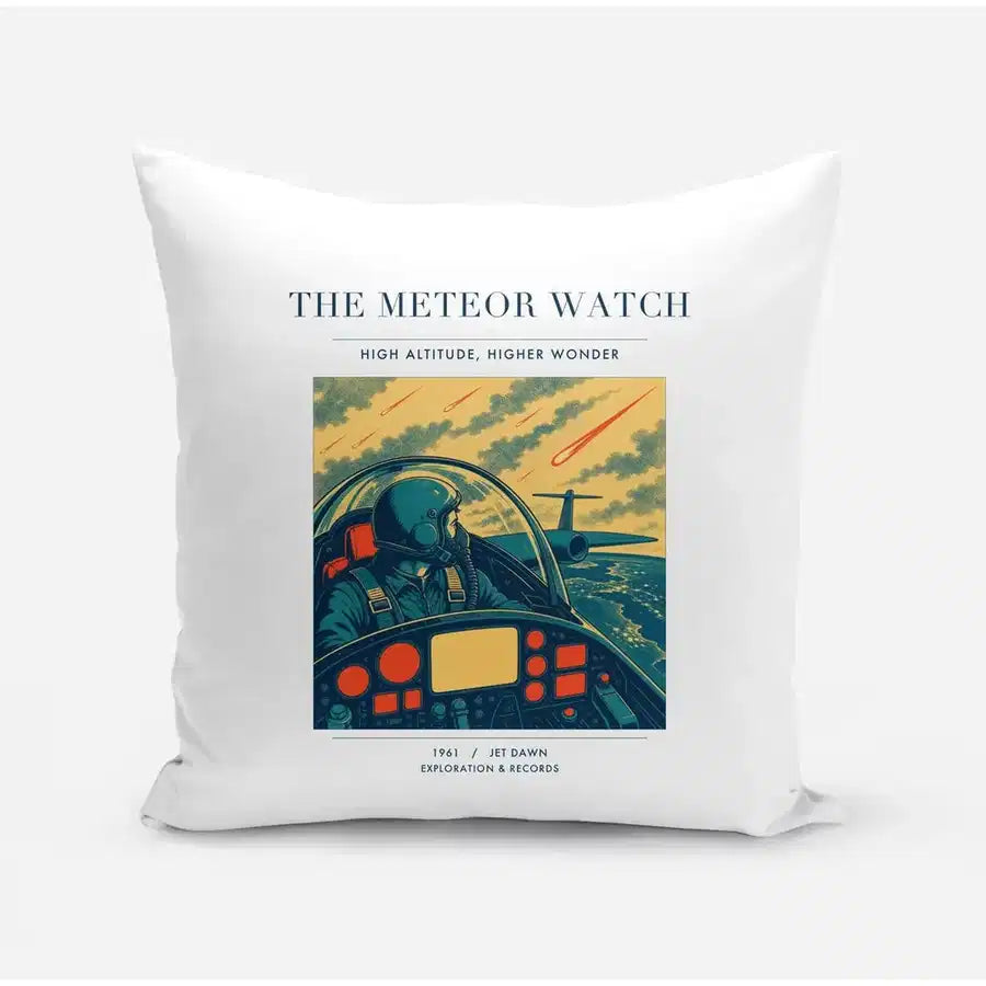 VINTAGE G4212 - The Meteor Watch - Designed Pillows design on white