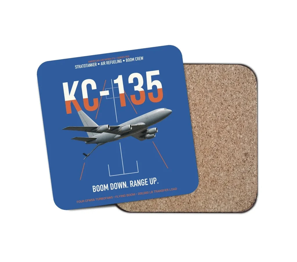 KC-135 STRATOTANKER design on blue 1 piece coaster