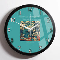 Thumbnail for VINTAGE G4262 - The Cowling Mirror Shine - Designed Wall Clocks design on turquoise framed