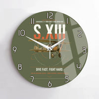 Thumbnail for SPAD S.XIII C.1 design on green army no frame wall clock