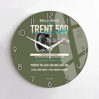 Thumbnail for TRENT 500 design on green army no frame wall clock