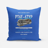 Thumbnail for PT6E-67XP design on blue pillow
