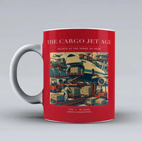 Thumbnail for VINTAGE G4125 - The Cargo Jet Age - Ceramic Mug design on red