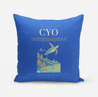 Thumbnail for Vilo Acuña Airport (CYO) design on blue pillow